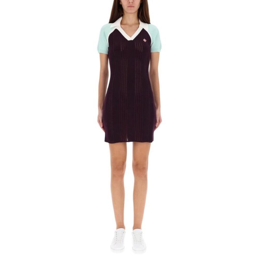 CASABLANCA Knit Polo Dress Women PURPLE Dresses